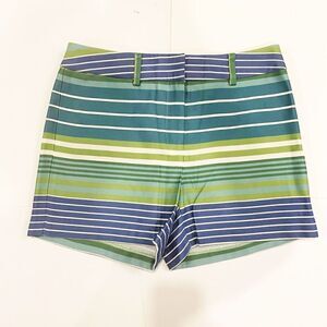 NWT J. McLaughlin Tina Stripe Short Size 6 Blue Green